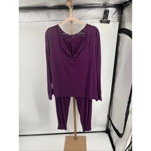 Gap Love TrueSleep Pajama Set Size S Purple Modal Long Sleeve 2 Piece